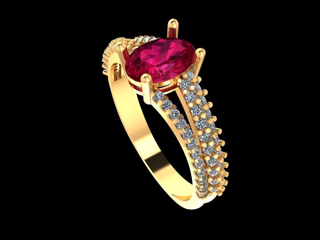 Engagement Ring 3D print model_1