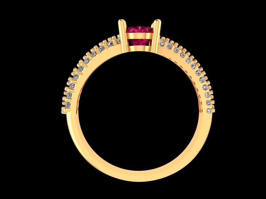 Engagement Ring 3D print model_7