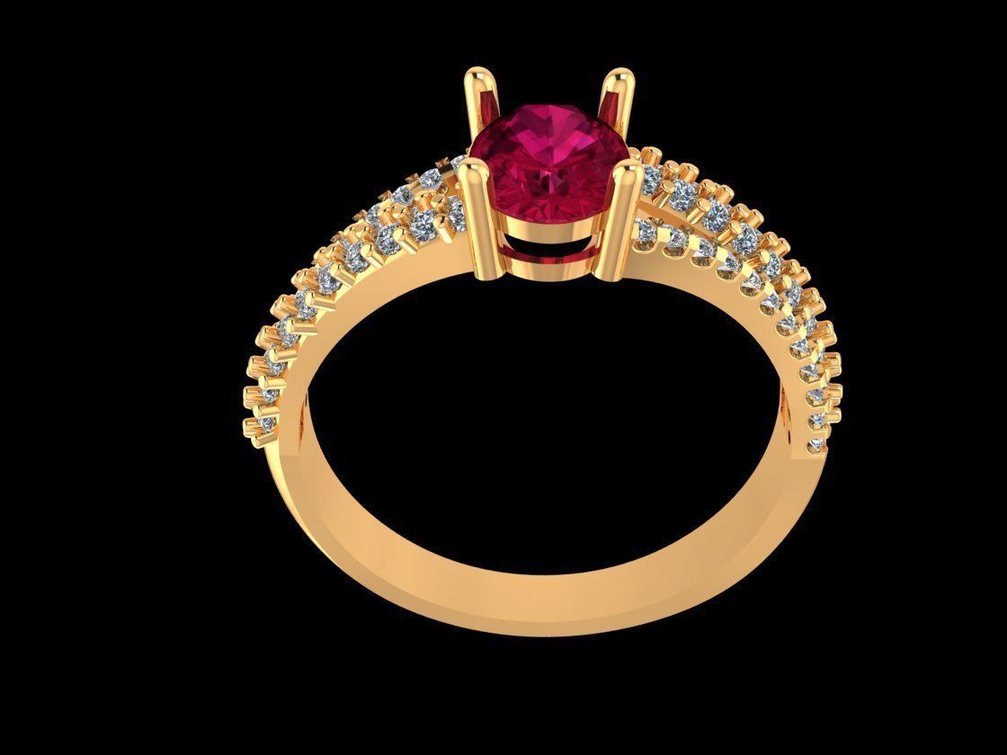 Engagement Ring 3D print model_4