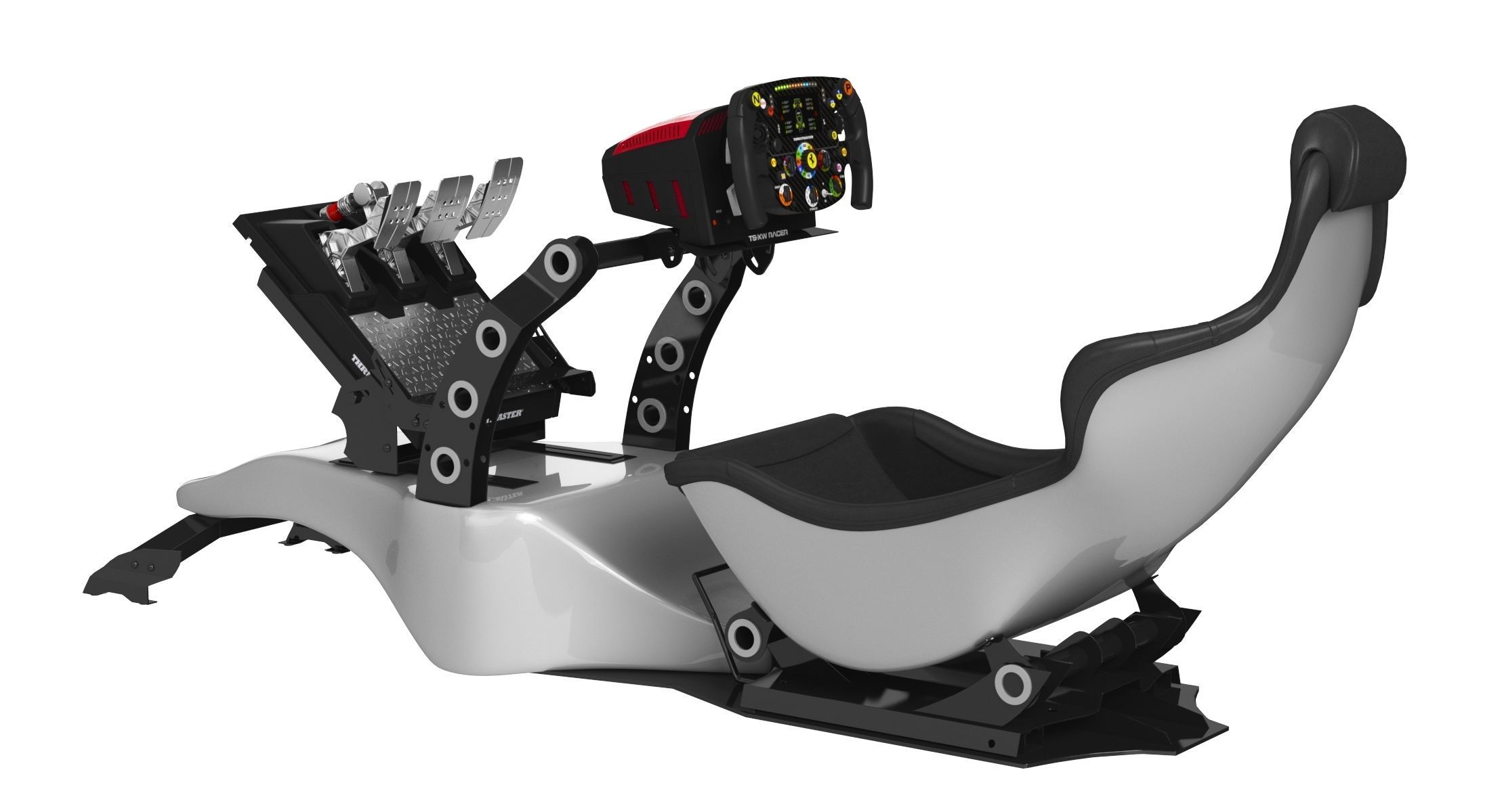 Formula 1 Racing Game Simulator Seat Triple Display 3D model_14