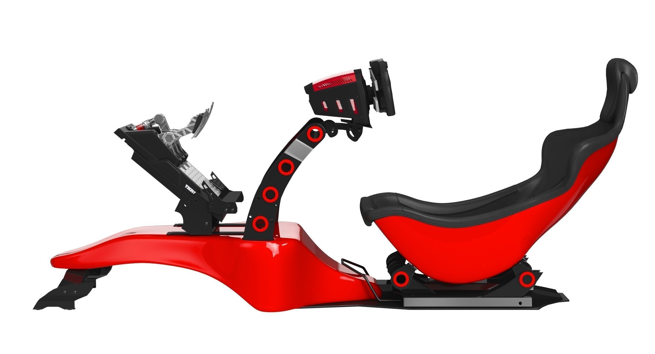Formula 1 Racing Game Simulator Seat Triple Display 3D model_19