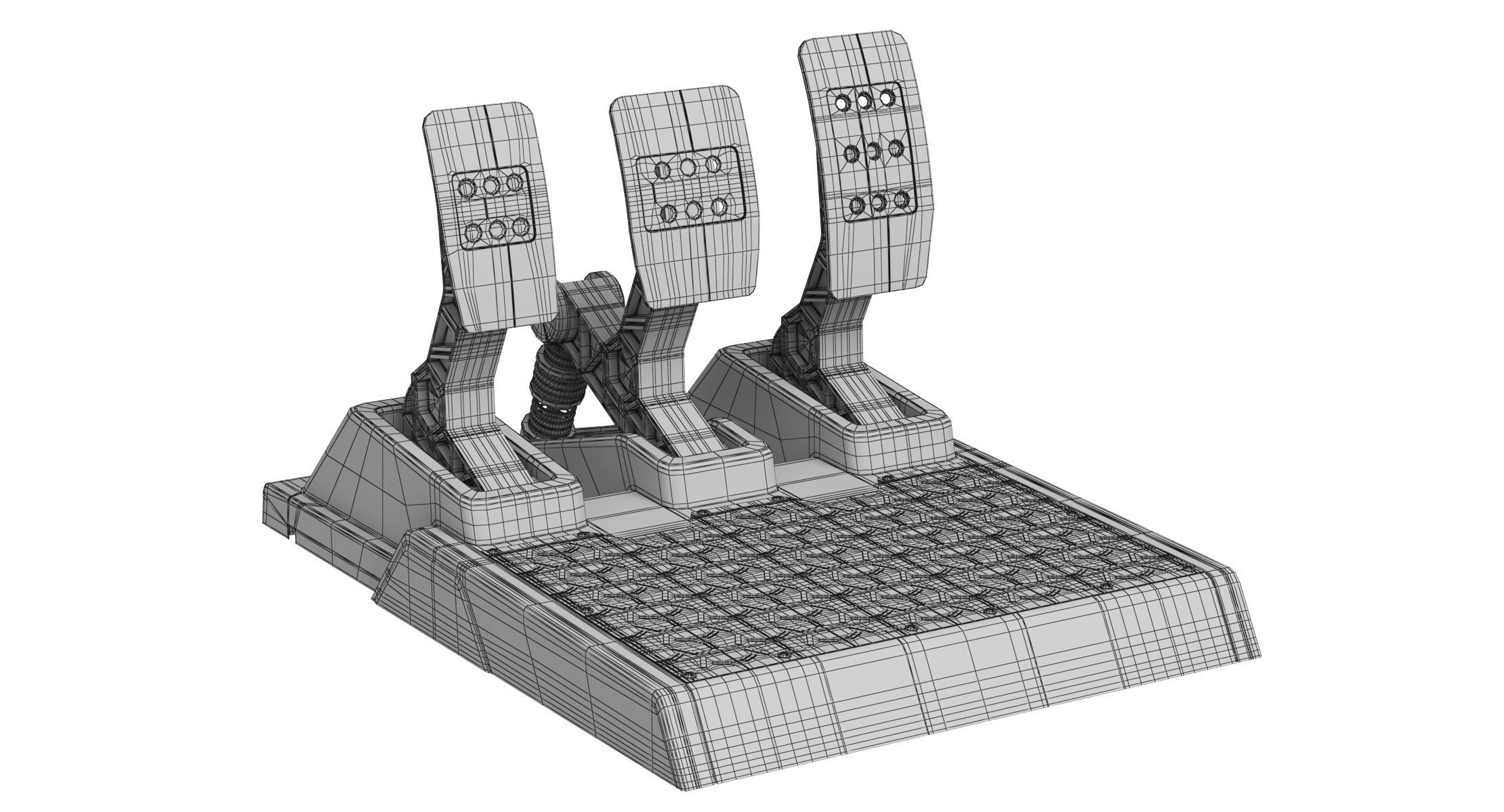 Formula 1 Racing Game Simulator Seat Triple Display 3D model_40