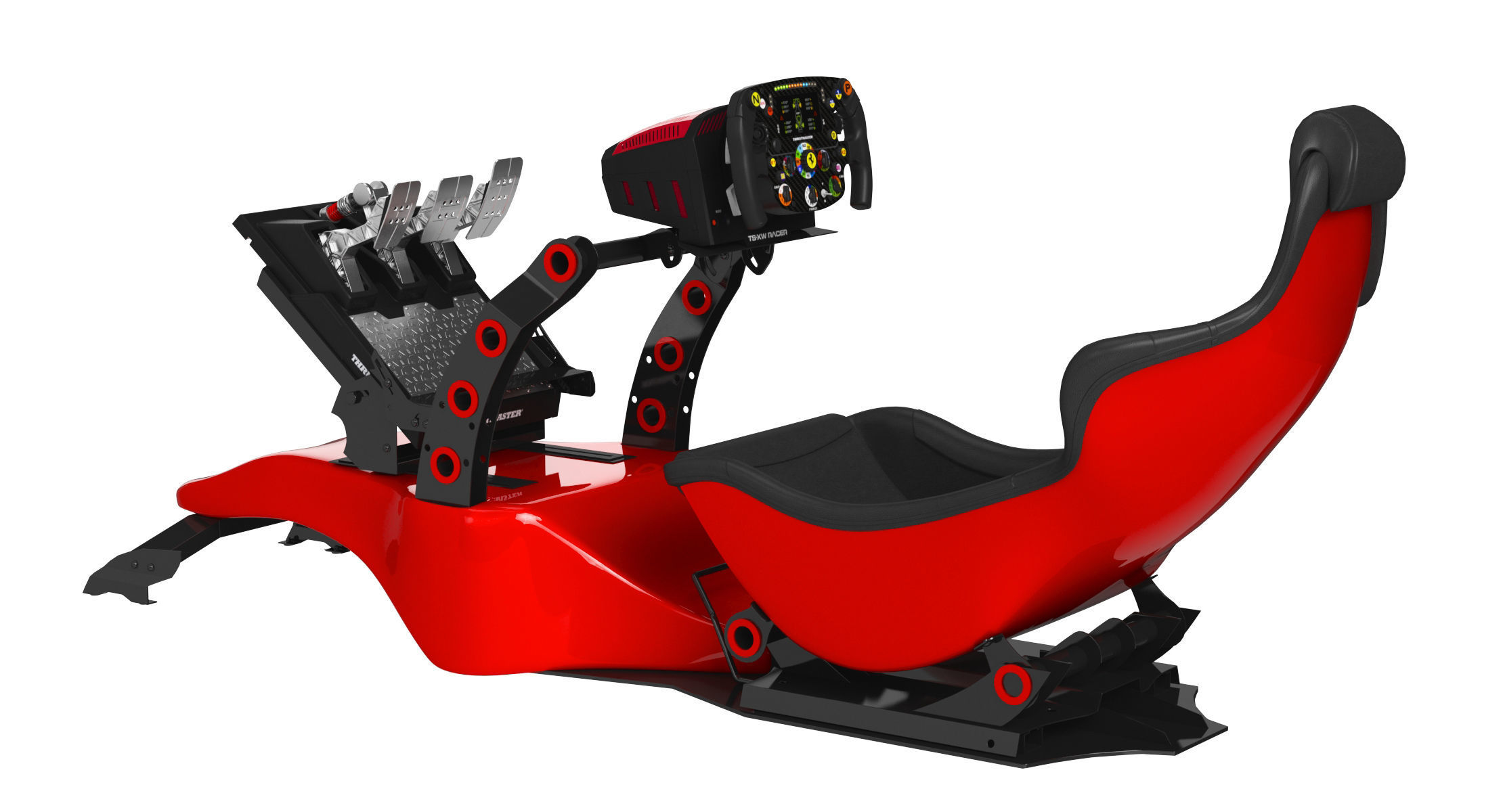 Formula 1 Racing Game Simulator Seat Triple Display 3D model_15