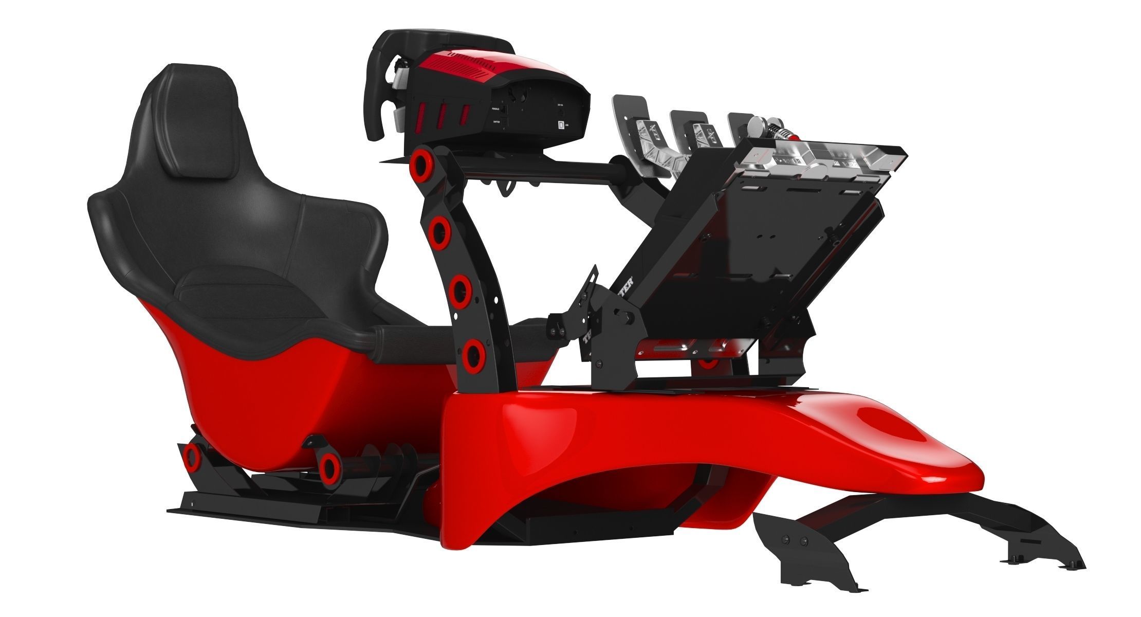 Formula 1 Racing Game Simulator Seat Triple Display 3D model_11