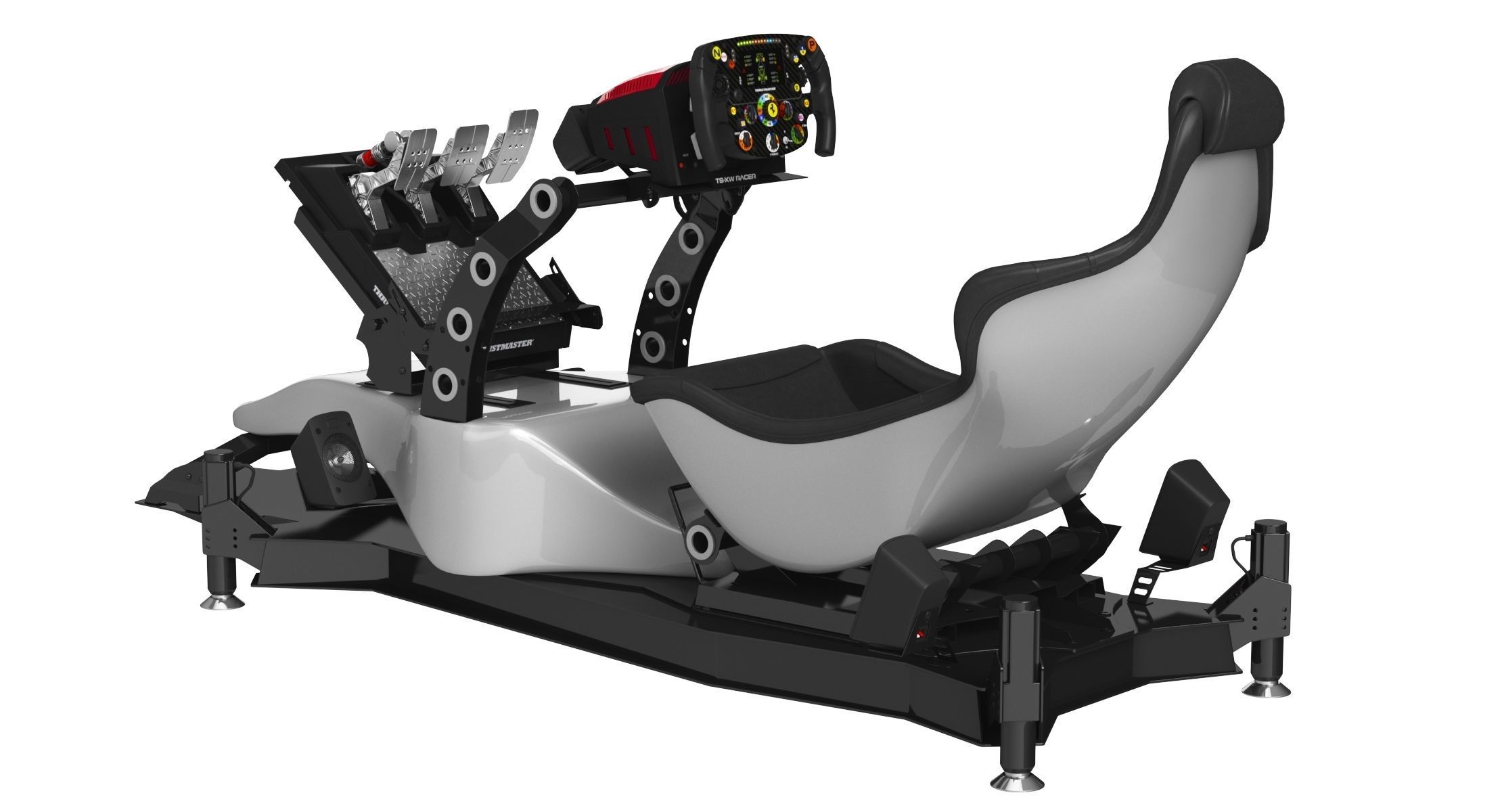 Formula 1 Racing Game Simulator Seat Triple Display 3D model_12
