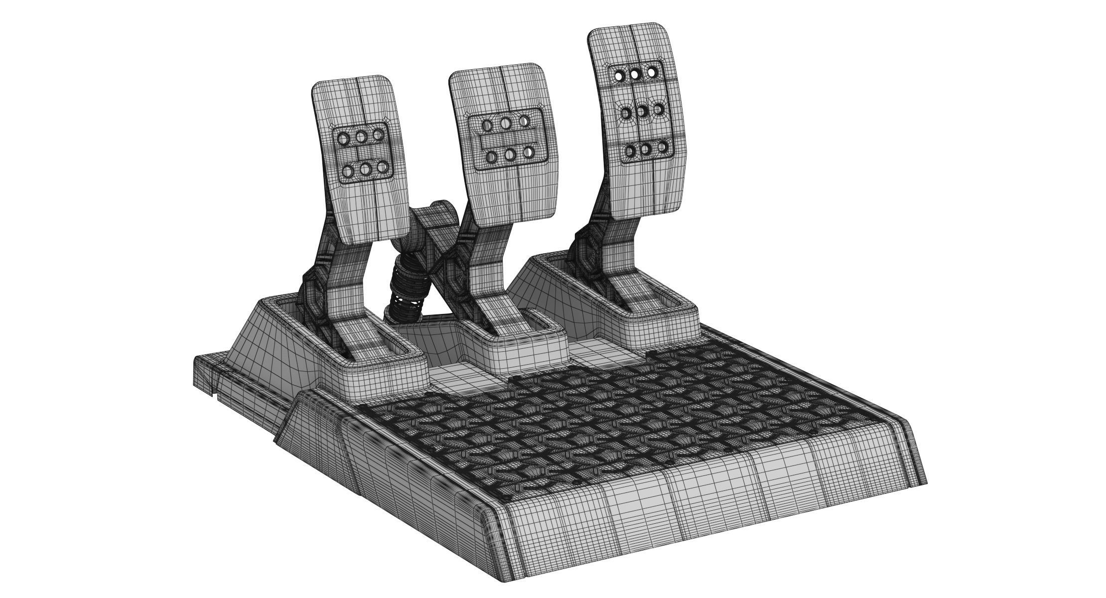 Formula 1 Racing Game Simulator Seat Triple Display 3D model_41