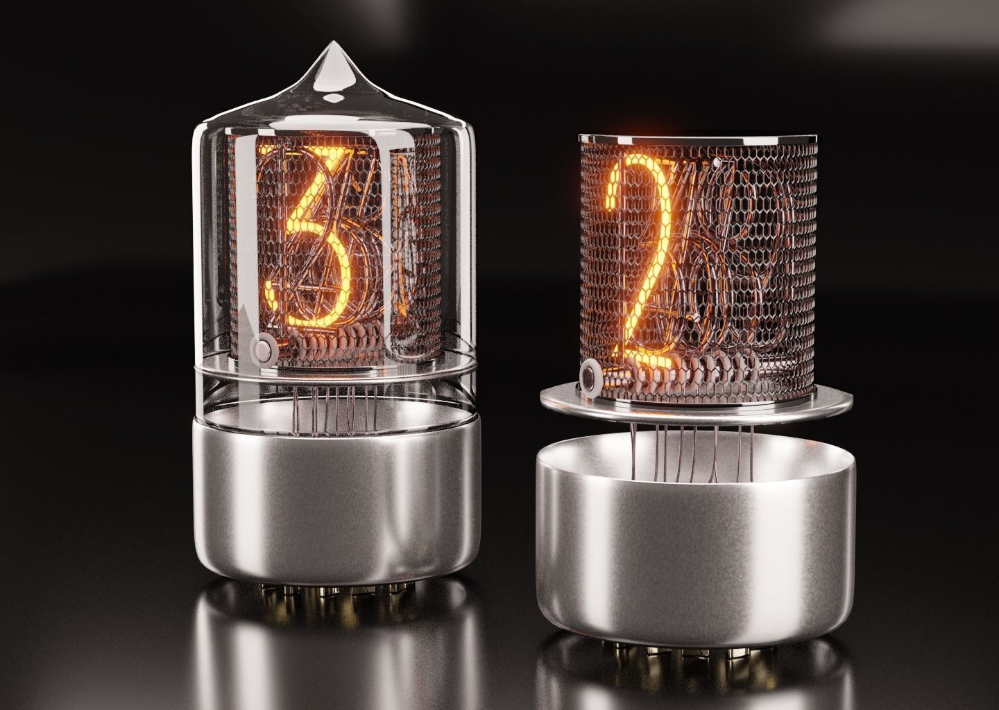 Gas-discharge indicator Free 3D model_1