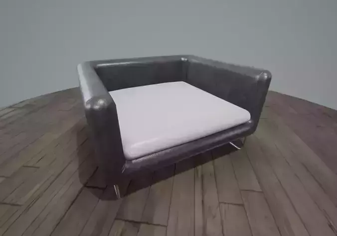 Leather Armchair Low-poly
