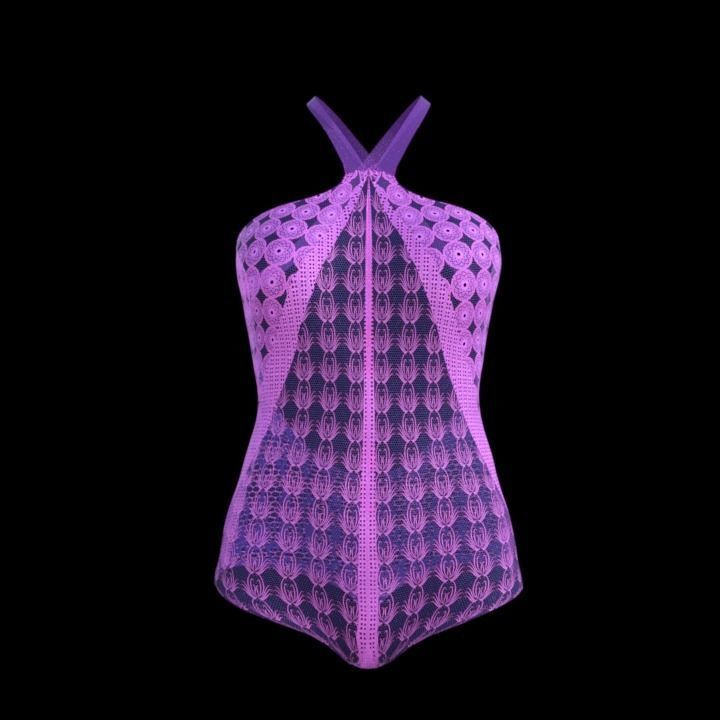 Undergarment three different colored swimsuits 3D model_8
