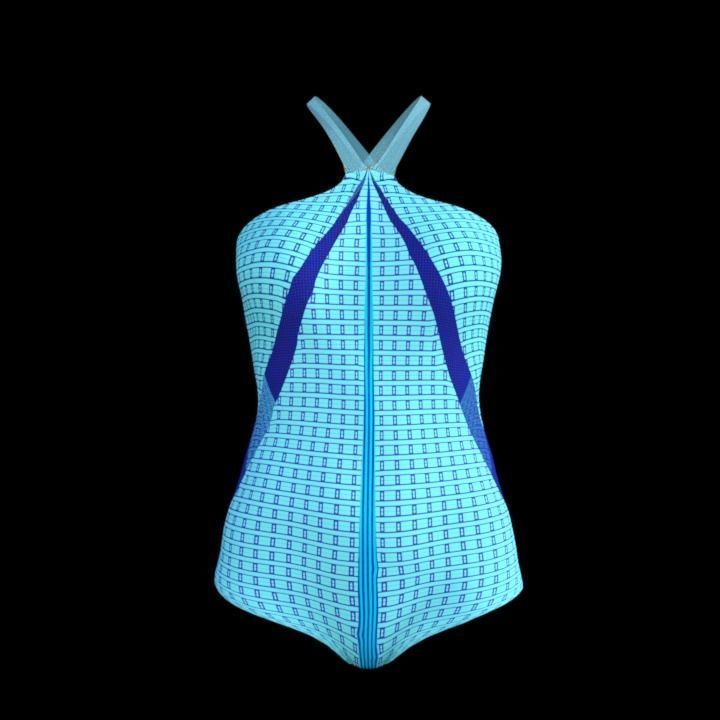 Undergarment three different colored swimsuits 3D model_7