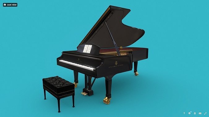 Steinway and Sons Grand Piano FBX 3D model