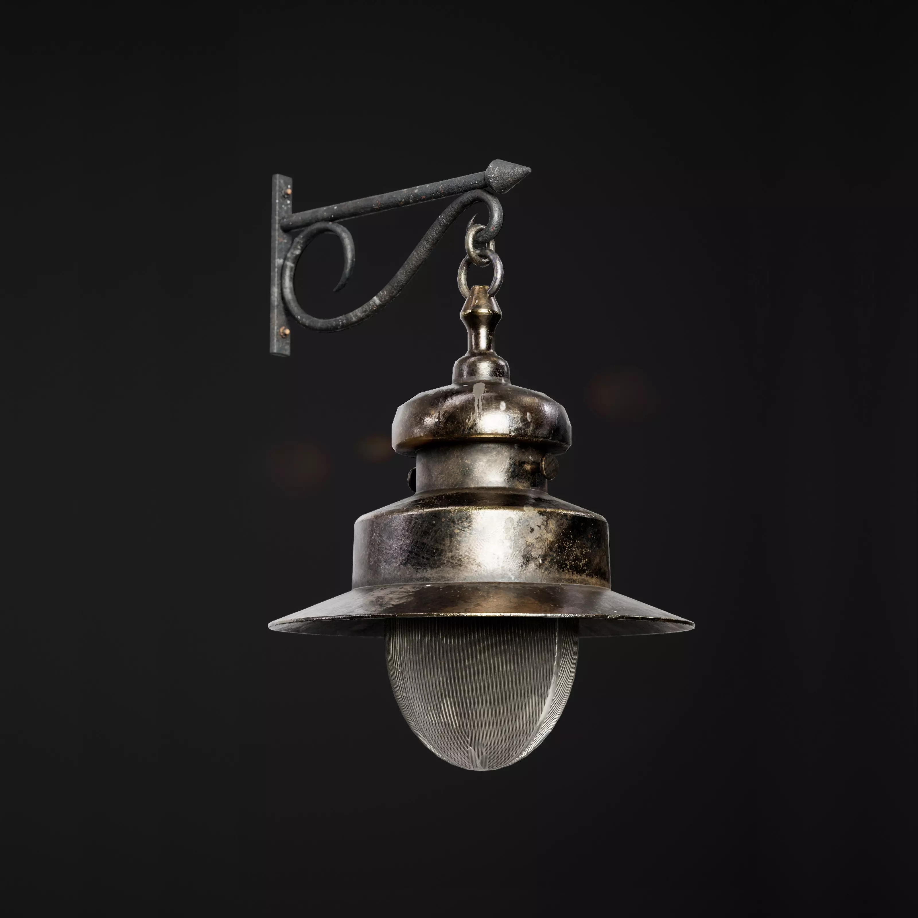 Old Wall Street Lantern 8K Low-poly 3D model
