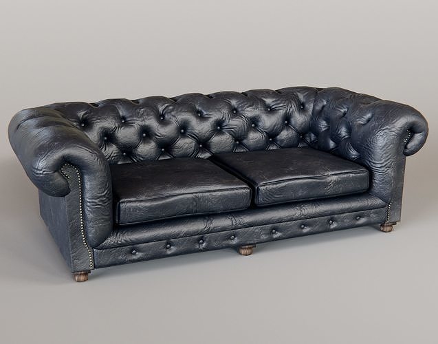 chesterfield sofa Low-poly 3D model