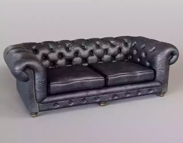 chesterfield sofa Low-poly 3D model