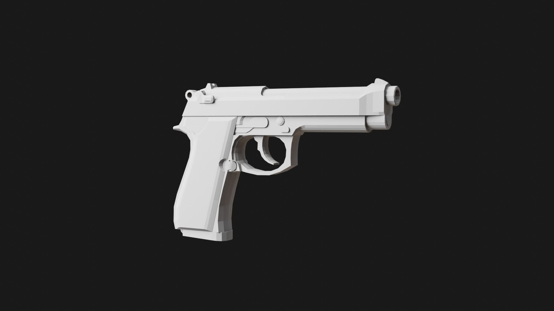 Beretta-92 pen Low-poly 3D model_11