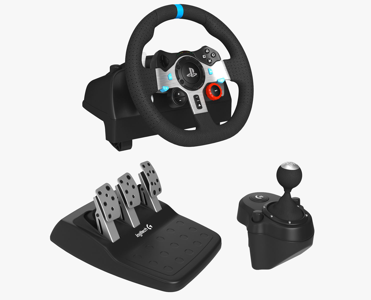 Racing Steering Wheel Controller Collection 3D model_3