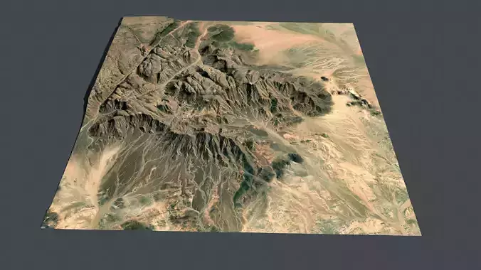 Mountain landscape Haggar Sahara Algeria 3D model Mountain landscape Haggar Sahara Algeria 3D model