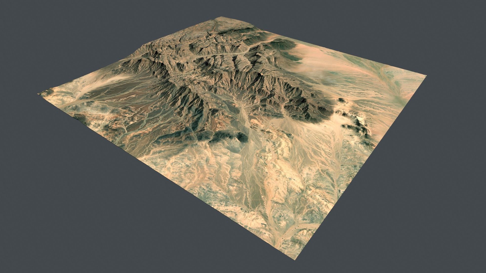 Mountain landscape Haggar Sahara Algeria 3D model_1