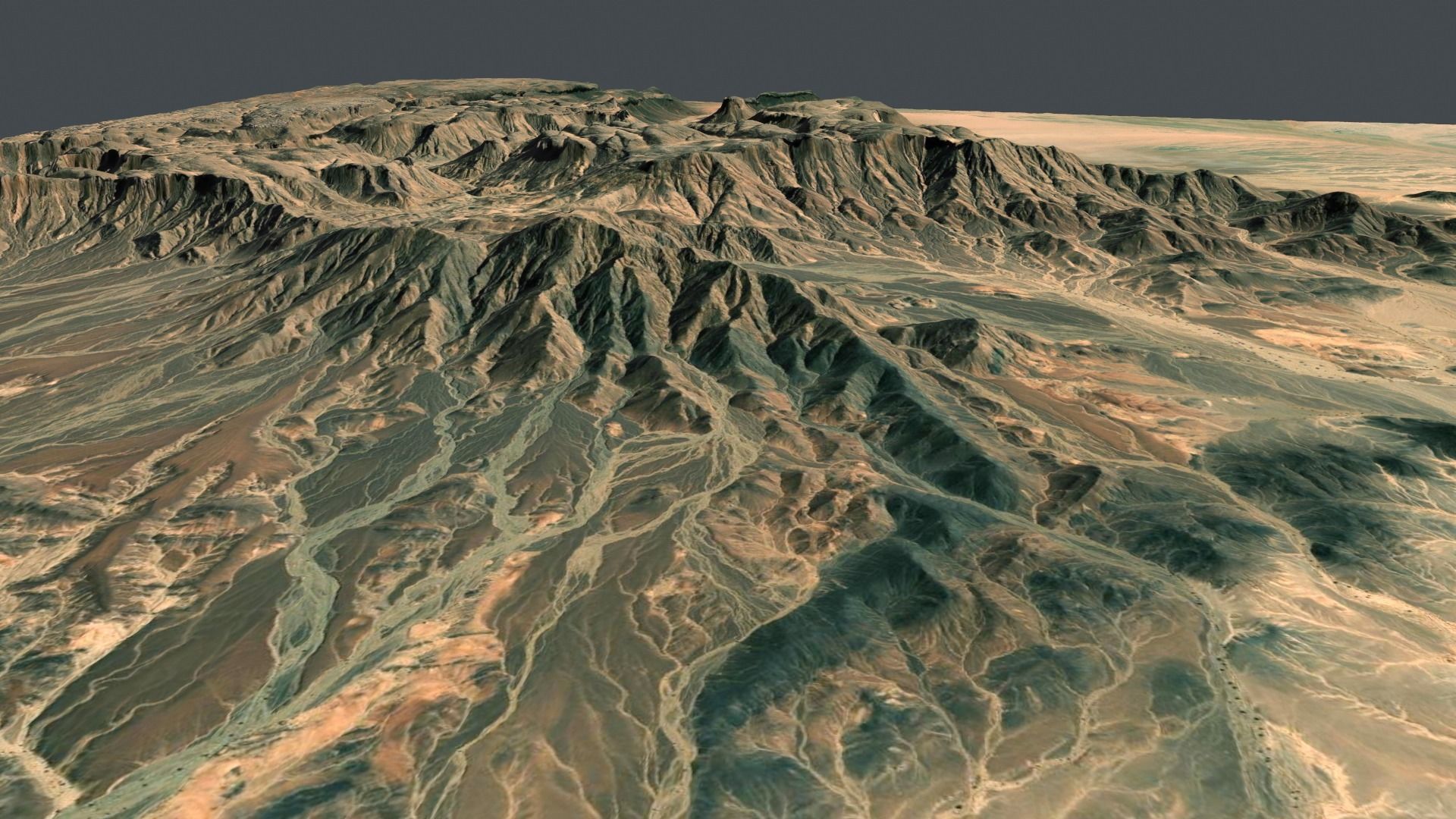 Mountain landscape Haggar Sahara Algeria 3D model_7
