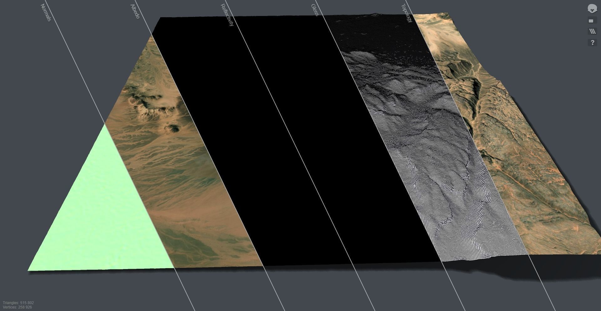 Mountain landscape Haggar Sahara Algeria 3D model_12