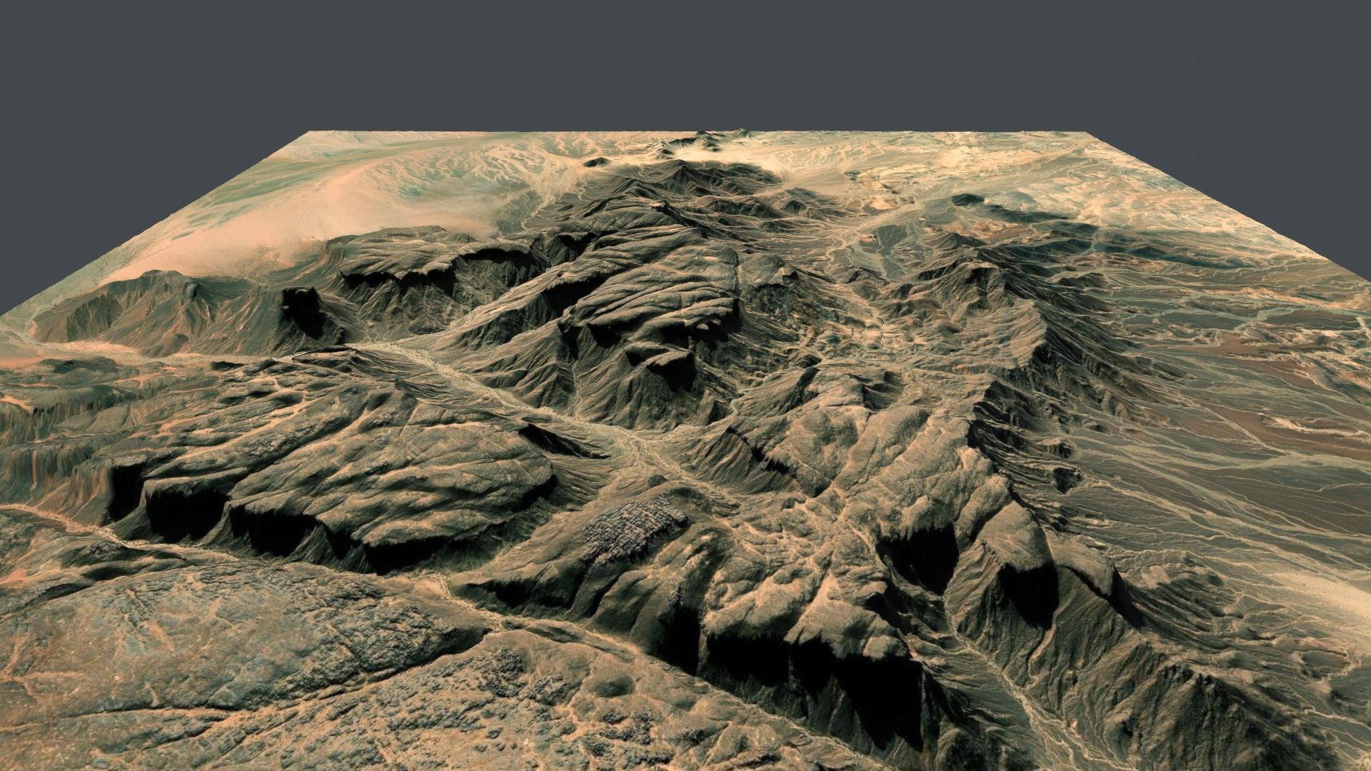 Mountain landscape Haggar Sahara Algeria 3D model_8