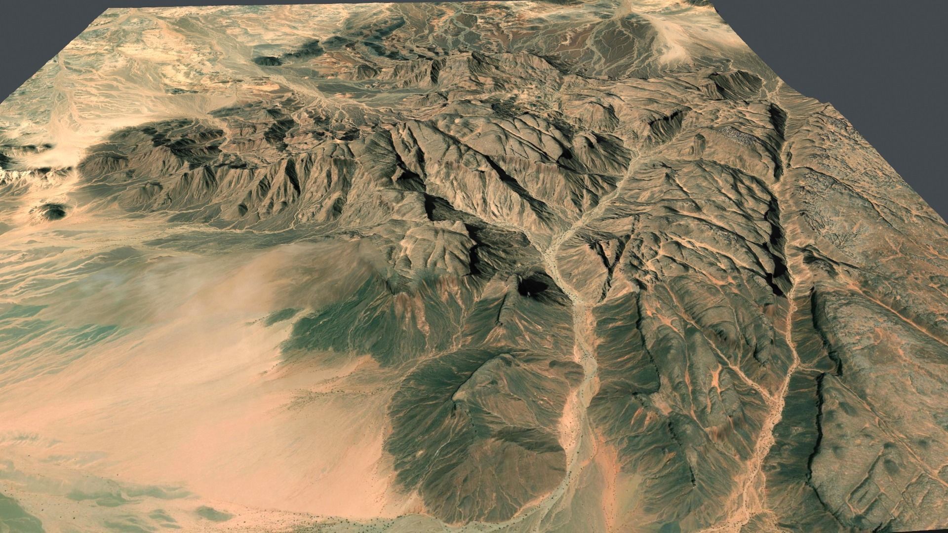 Mountain landscape Haggar Sahara Algeria 3D model_5