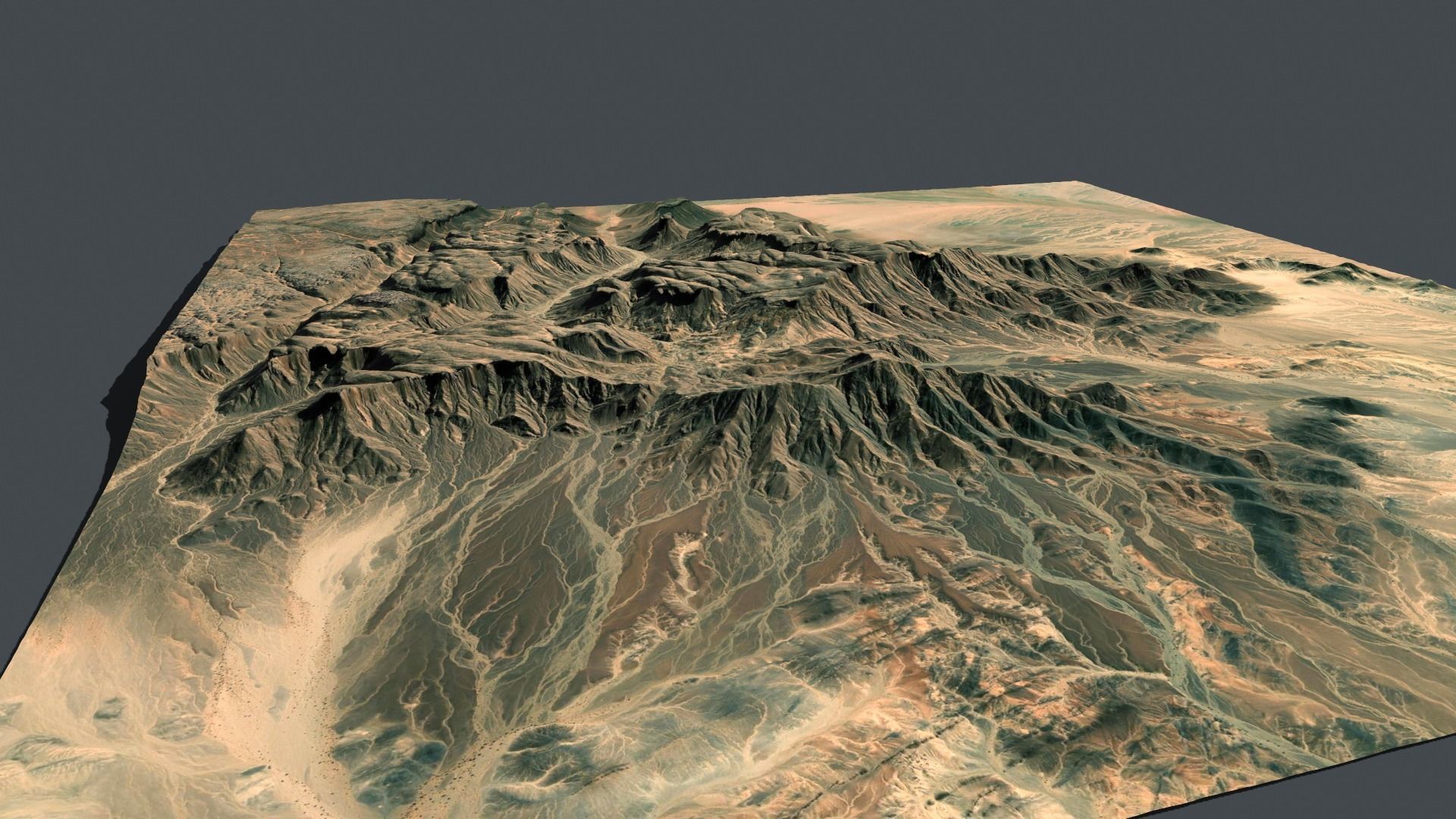 Mountain landscape Haggar Sahara Algeria 3D model_3