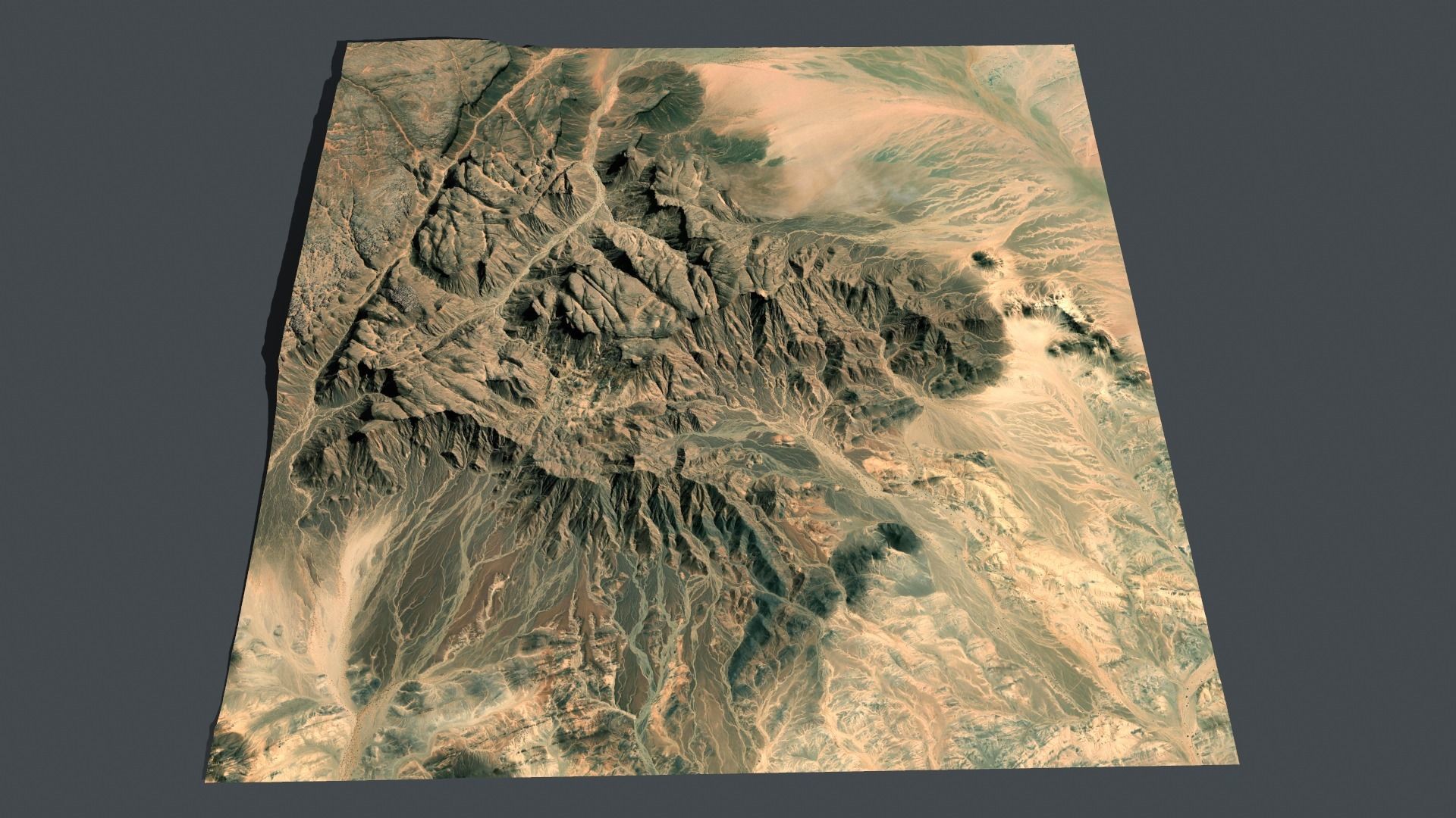 Mountain landscape Haggar Sahara Algeria 3D model_2