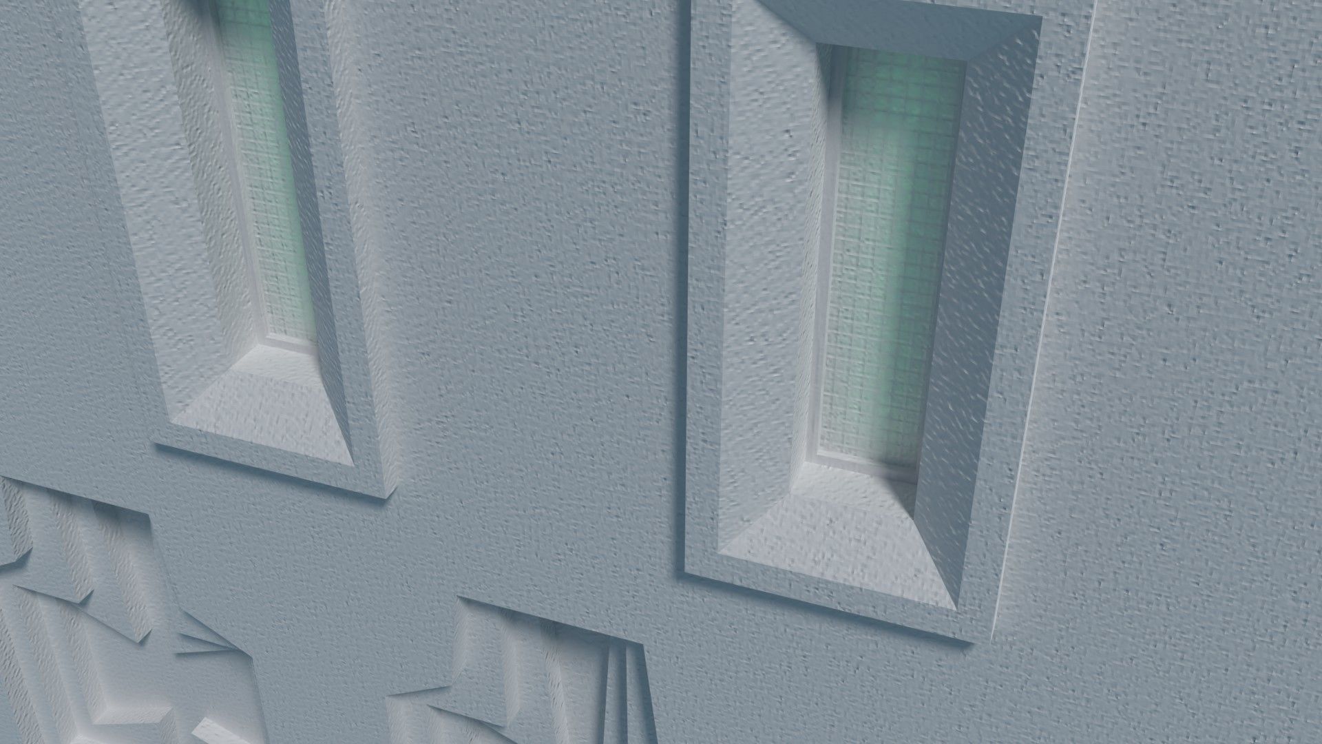 Reichsbahn Berlin Castle Plaster Blue Low-poly 3D model_10