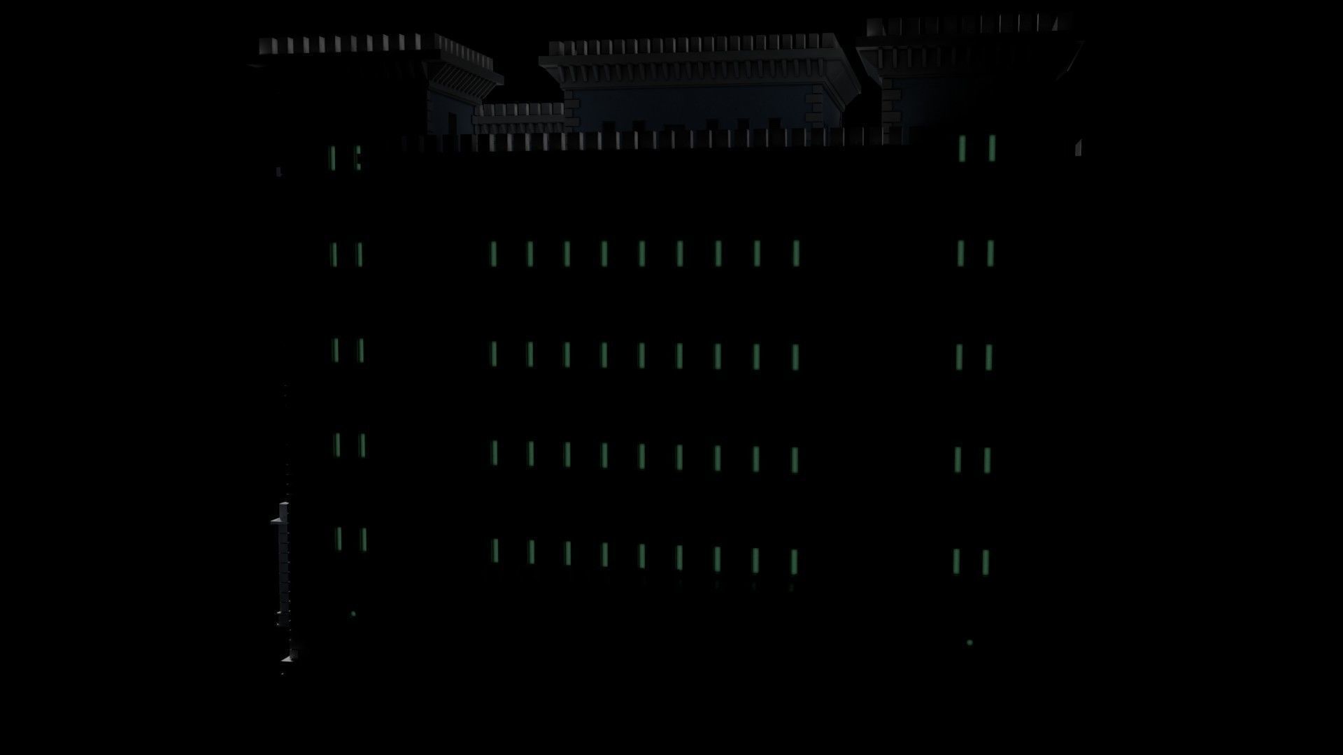 Reichsbahn Berlin Castle Plaster Blue Low-poly 3D model_8