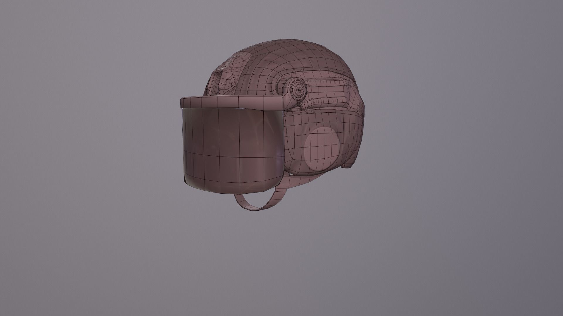 C1300 Helmet Low-poly 3D model_9