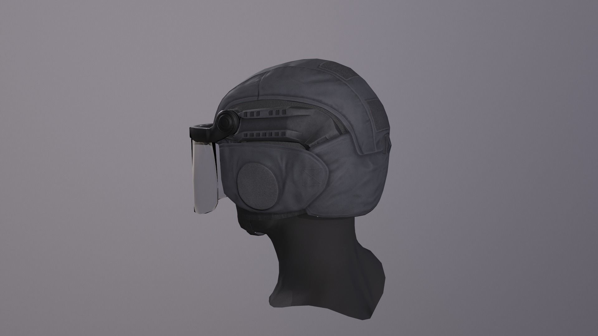 C1300 Helmet Low-poly 3D model_7