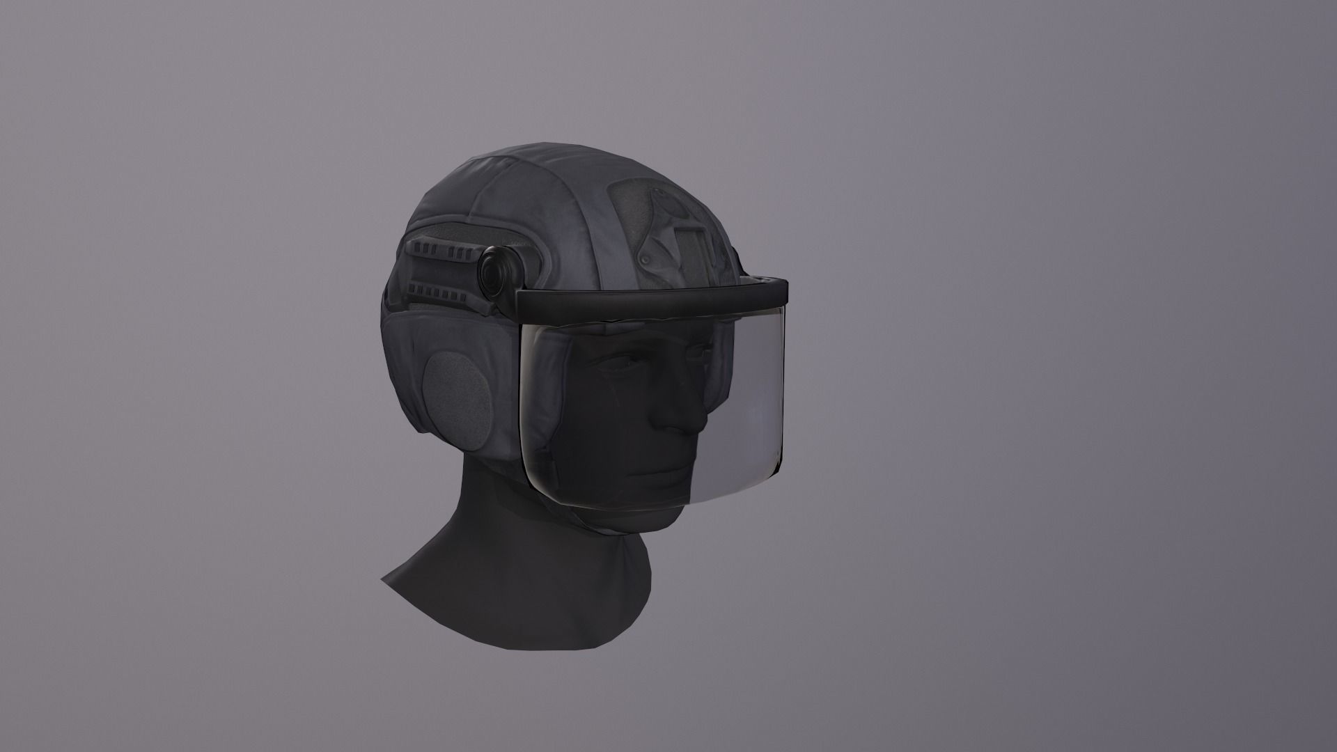 C1300 Helmet Low-poly 3D model_2
