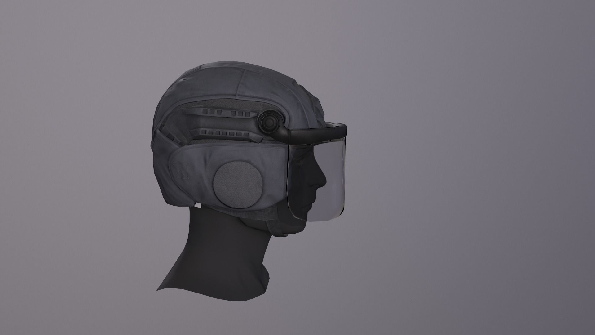 C1300 Helmet Low-poly 3D model_3