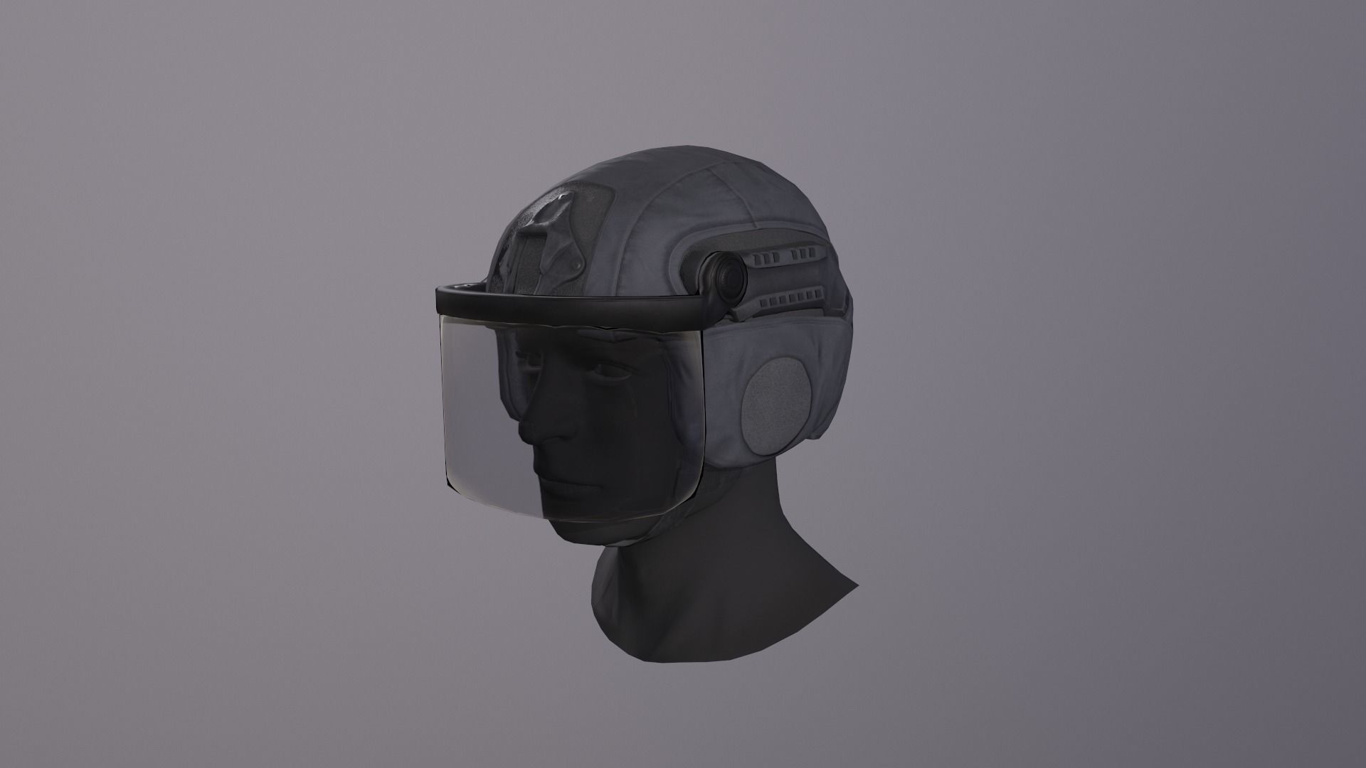 C1300 Helmet Low-poly 3D model_11