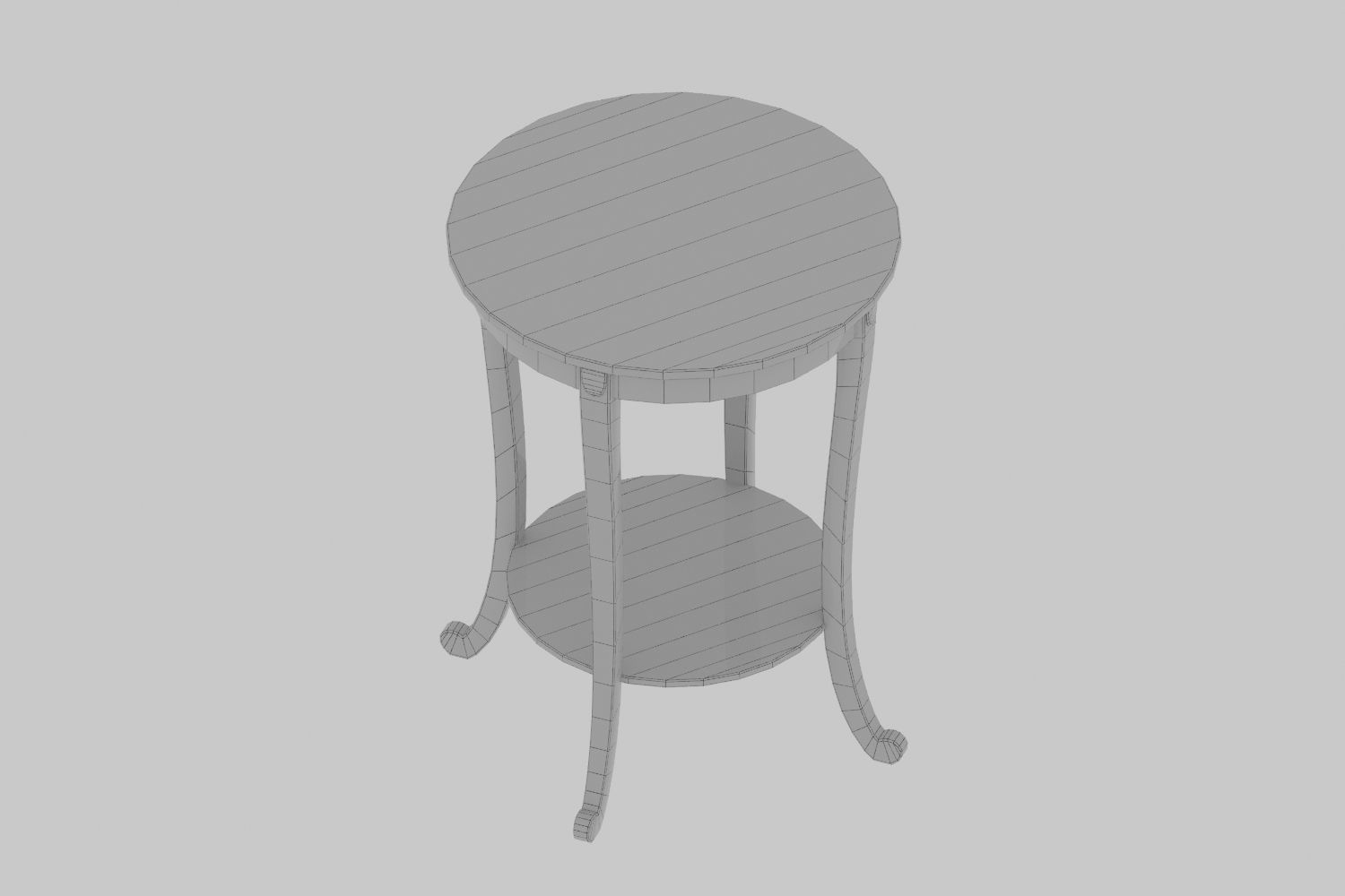Tall Round Table Low-poly 3D model_7