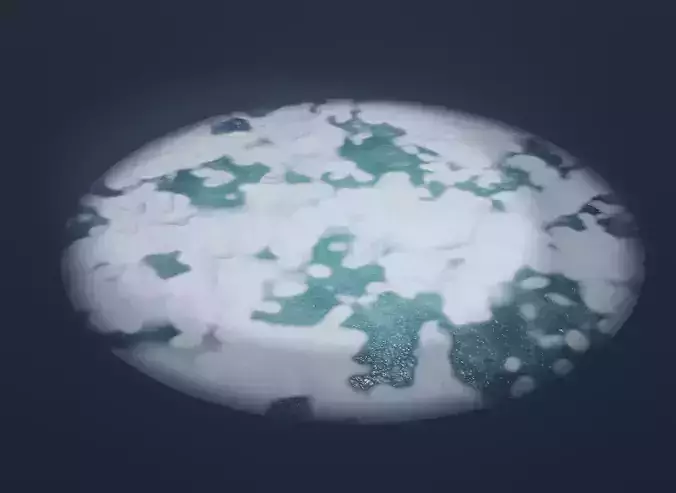 Cartoon Icy Terrain 3D Model Low-poly 3D model