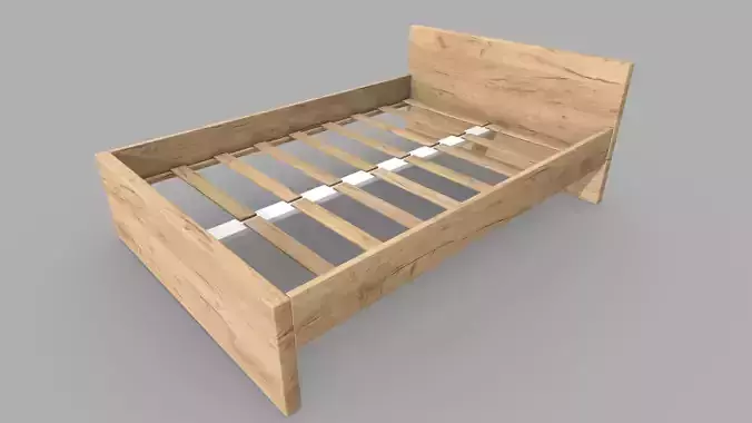 Bed Frame 1-2 Gold Wood