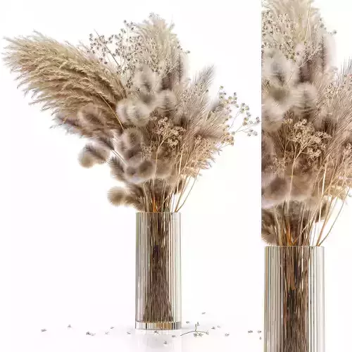 Dry flowers in modern vase 3
