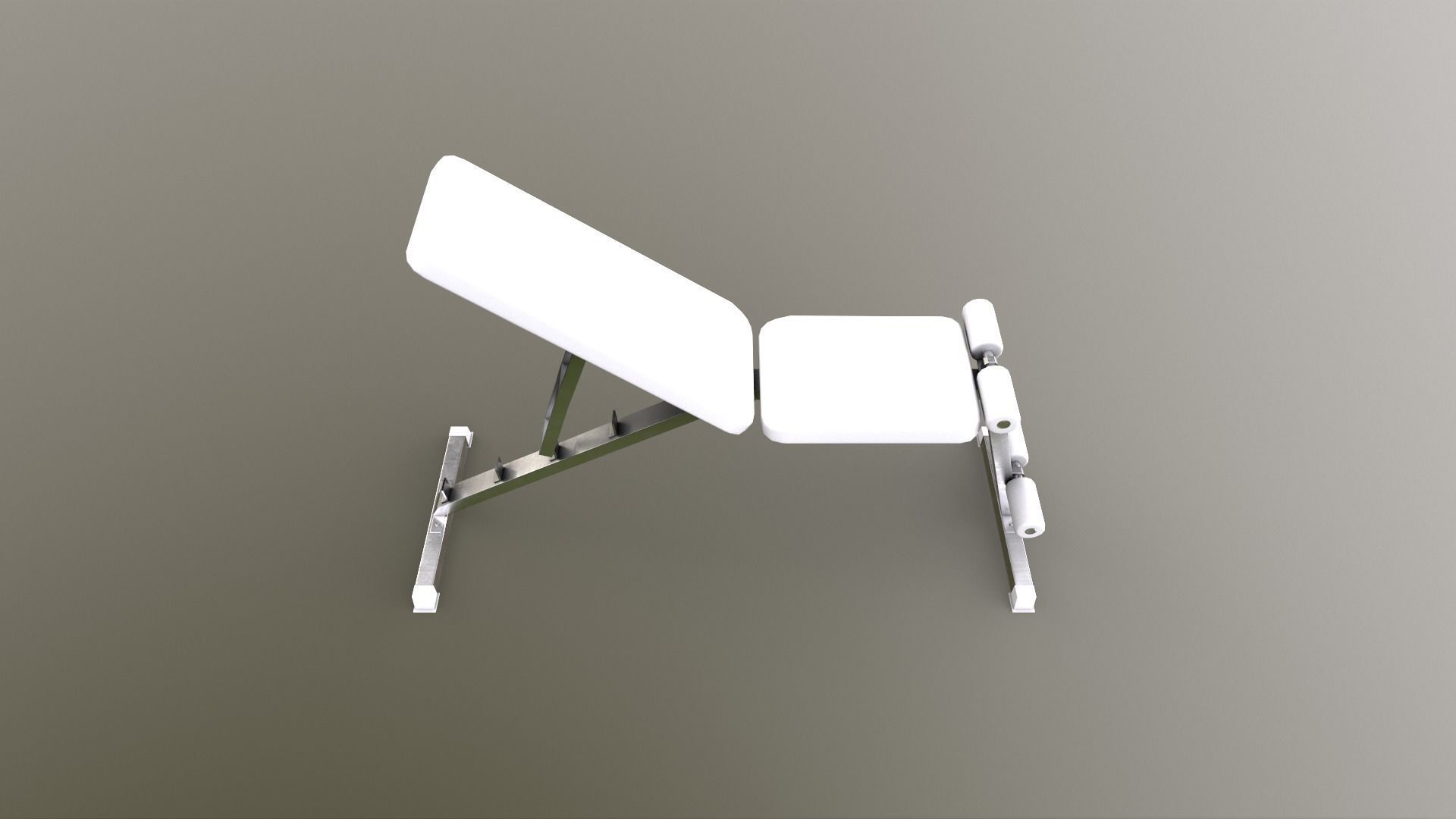 PBR Flat Incline Decline Bench Press Low-poly 3D model_14