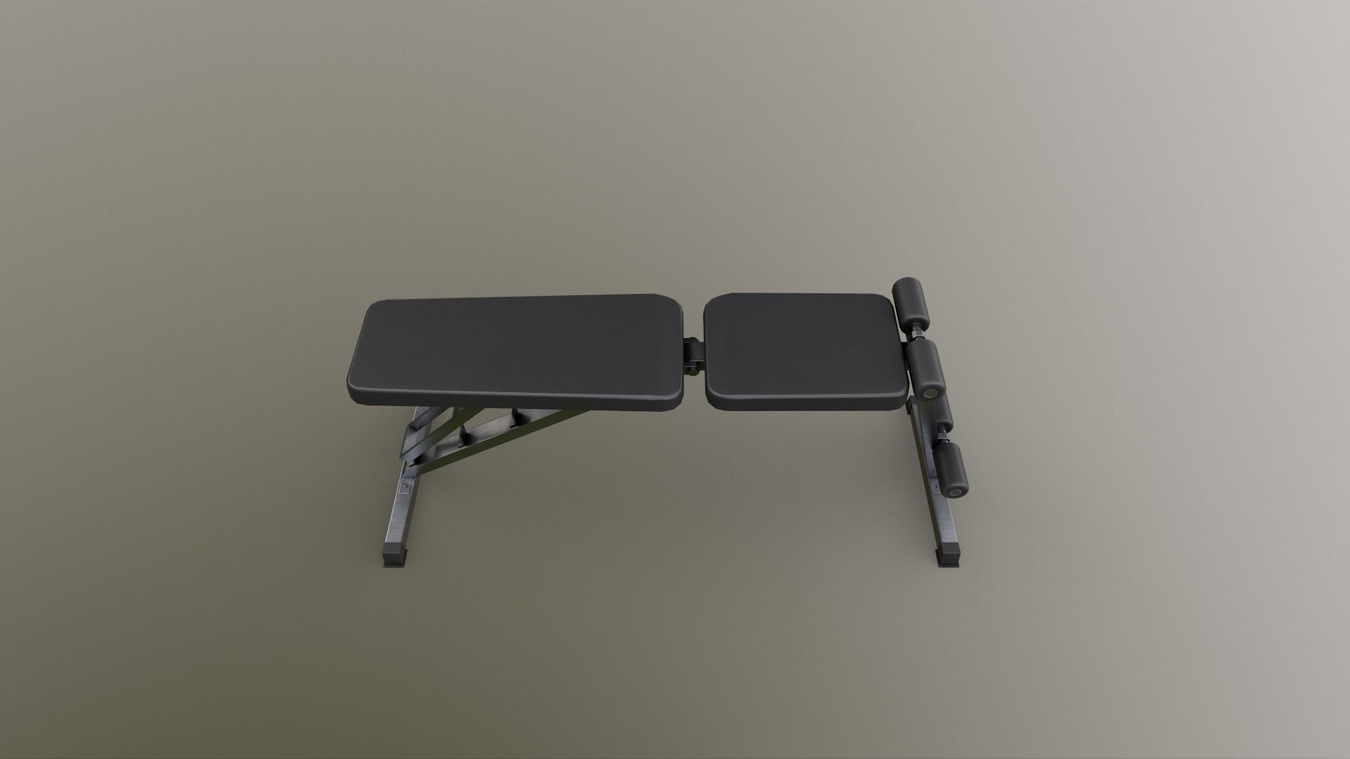 PBR Flat Incline Decline Bench Press Low-poly 3D model_7