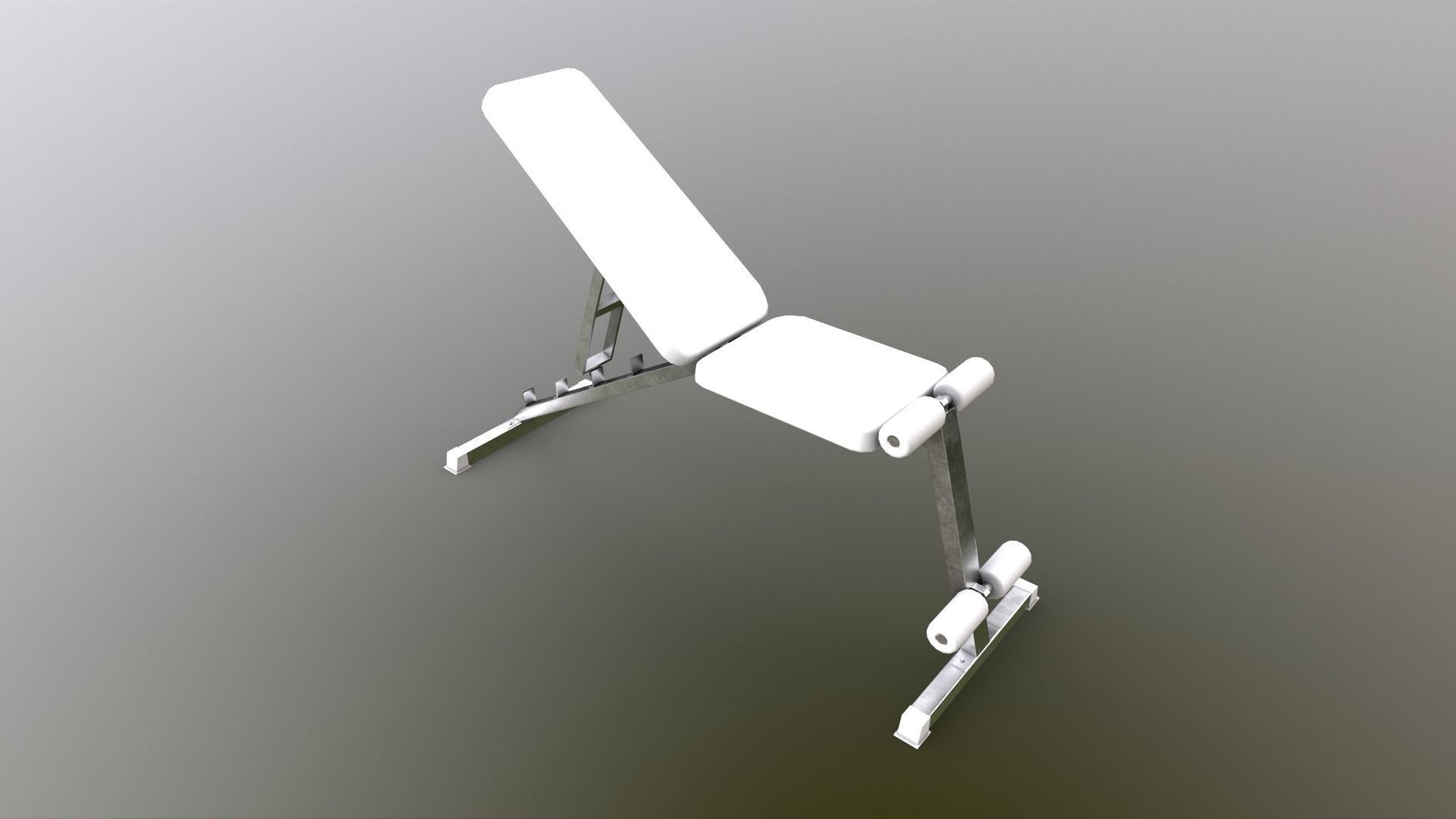 PBR Flat Incline Decline Bench Press Low-poly 3D model_13