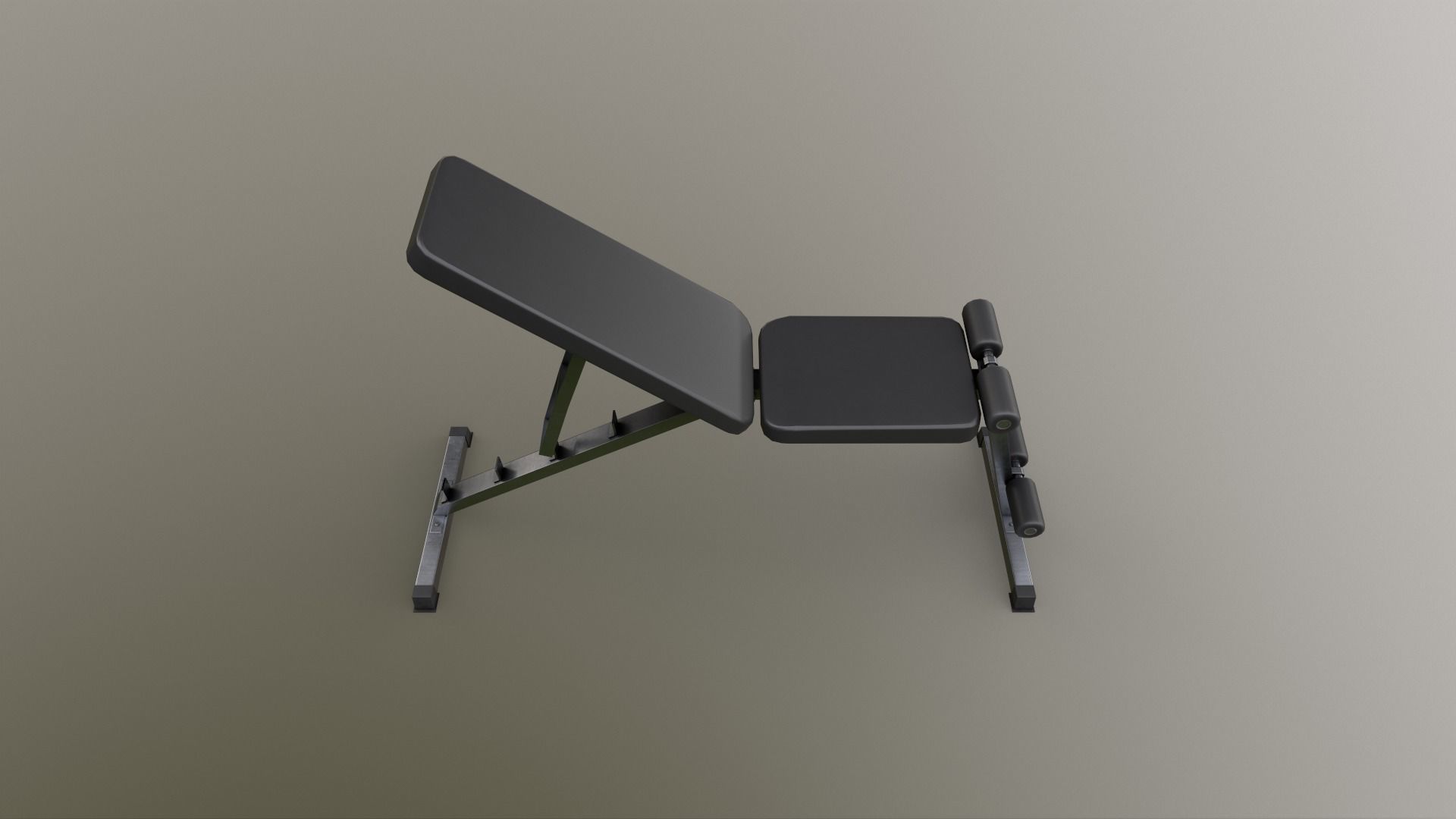 PBR Flat Incline Decline Bench Press Low-poly 3D model_6