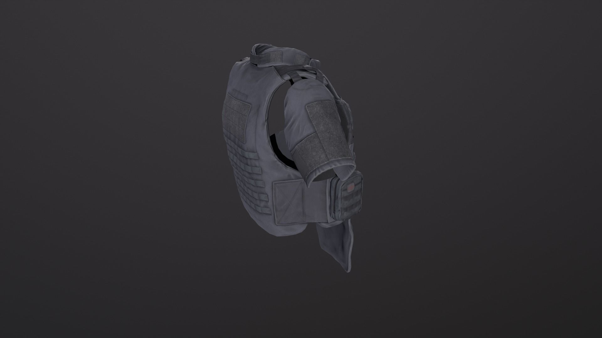 Bulletproof vest Low-poly 3D model_2