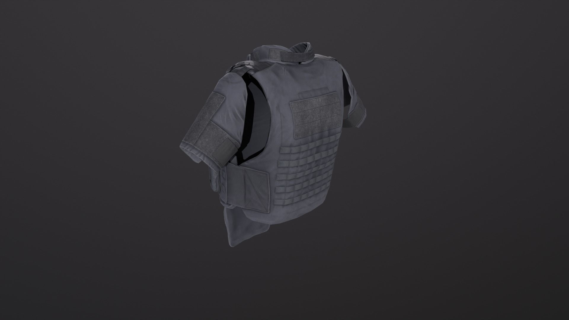 Bulletproof vest Low-poly 3D model_5