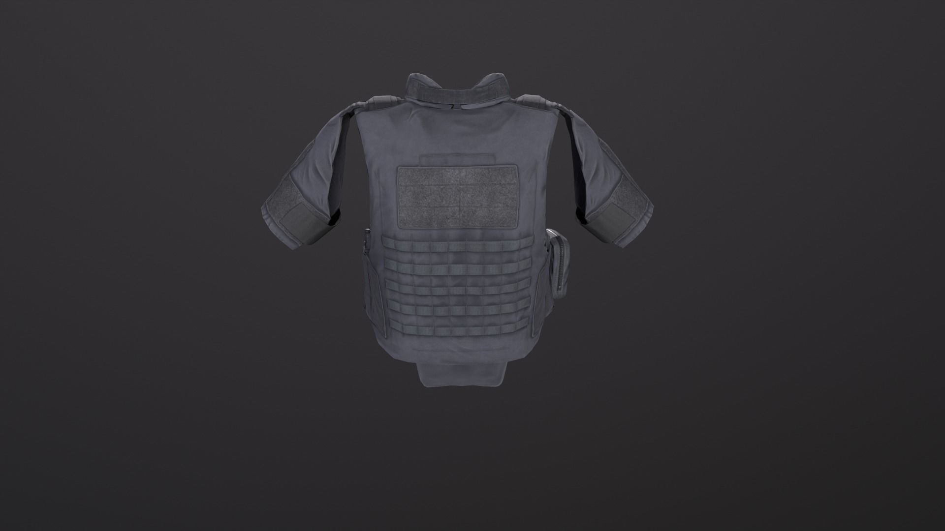 Bulletproof vest Low-poly 3D model_4
