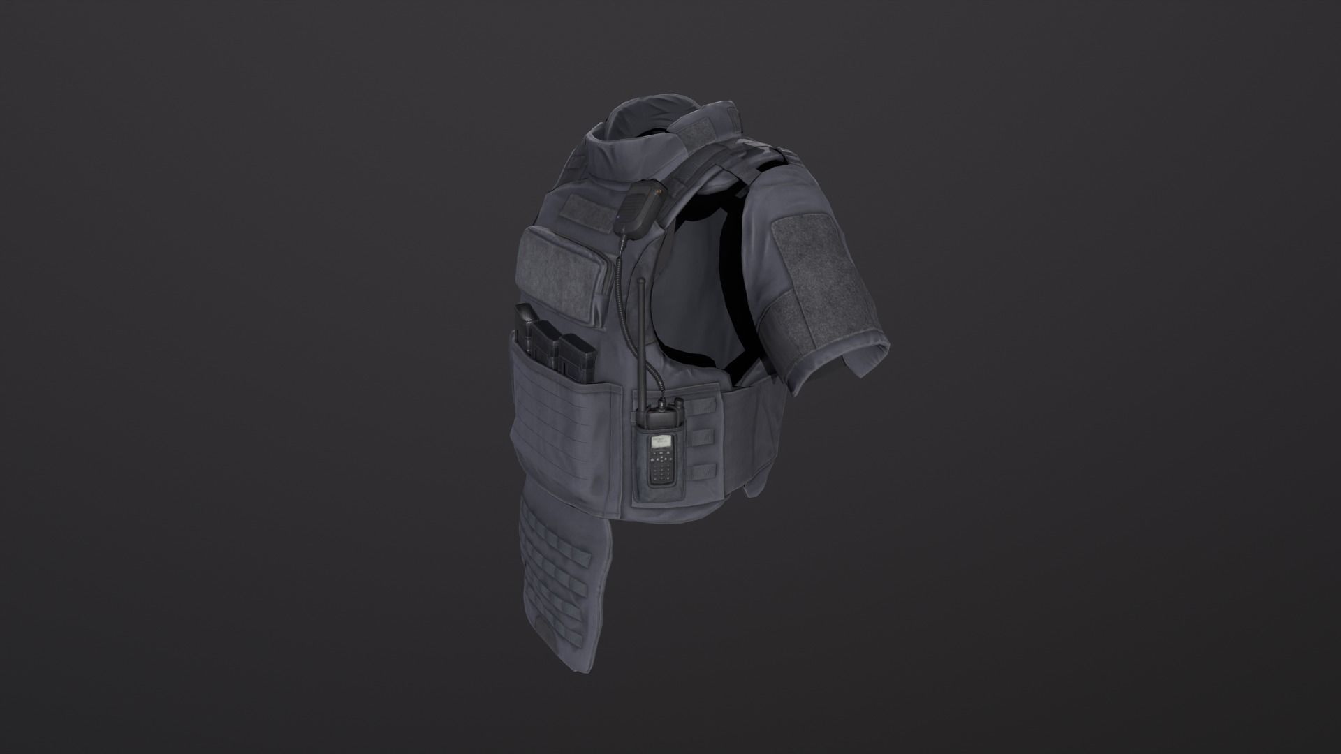 Bulletproof vest Low-poly 3D model_6