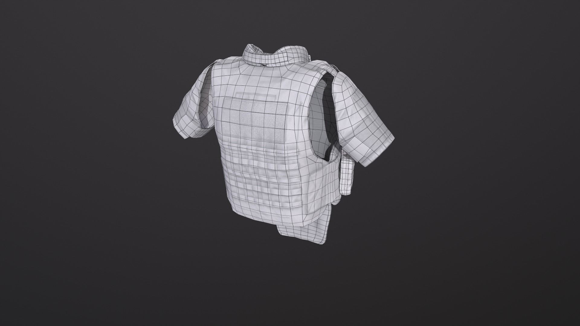 Bulletproof vest Low-poly 3D model_9