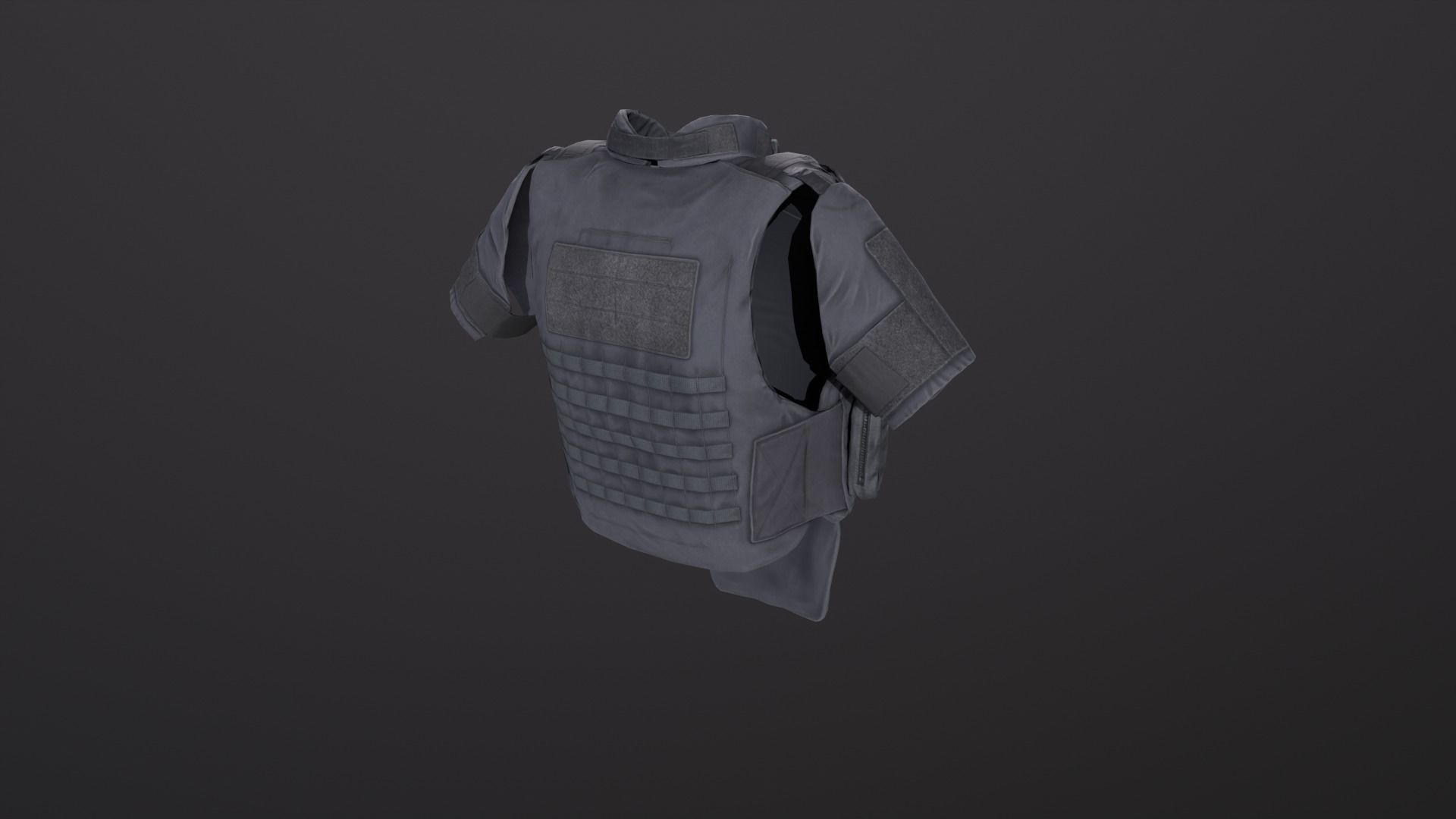 Bulletproof vest Low-poly 3D model_3