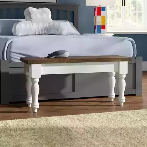 Gephart Farmhouse Wood Bench Long Chair